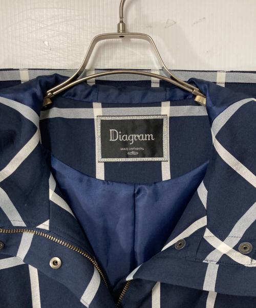 Diagram（ダイアグラム）Diagram (ダイアグラム) チェックコート ネイビー サイズ:36の古着・服飾アイテム