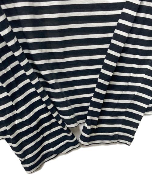 PRADA（プラダ）PRADA (プラダ) ロングスリーブカットソー ネイビー×ホワイト サイズ:Sの古着・服飾アイテム