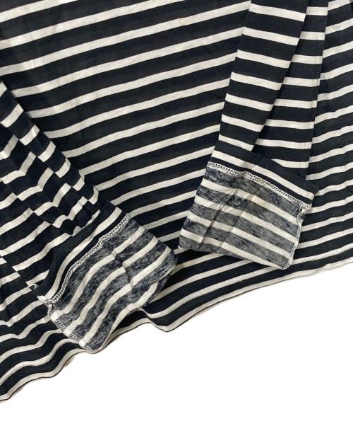 PRADA（プラダ）PRADA (プラダ) ロングスリーブカットソー ネイビー×ホワイト サイズ:Sの古着・服飾アイテム