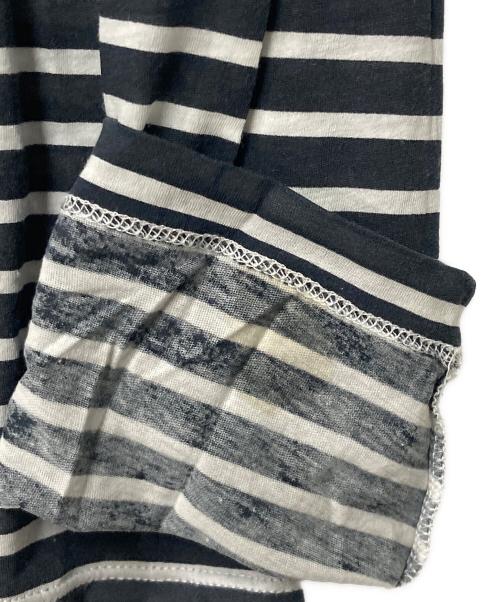 PRADA（プラダ）PRADA (プラダ) ロングスリーブカットソー ネイビー×ホワイト サイズ:Sの古着・服飾アイテム