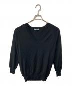 PRADAプラダ）の古着「ウールVネックニット」｜ブラック