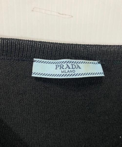 PRADA（プラダ）PRADA (プラダ) ウールVネックニット ブラック サイズ:38の古着・服飾アイテム