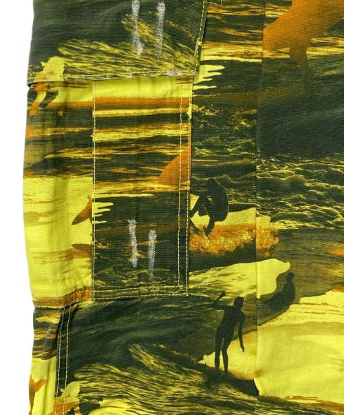 ERL（イーアールエル）ERL (イーアールエル) カーゴパンツ イエロー×ブラック サイズ:Mの古着・服飾アイテム