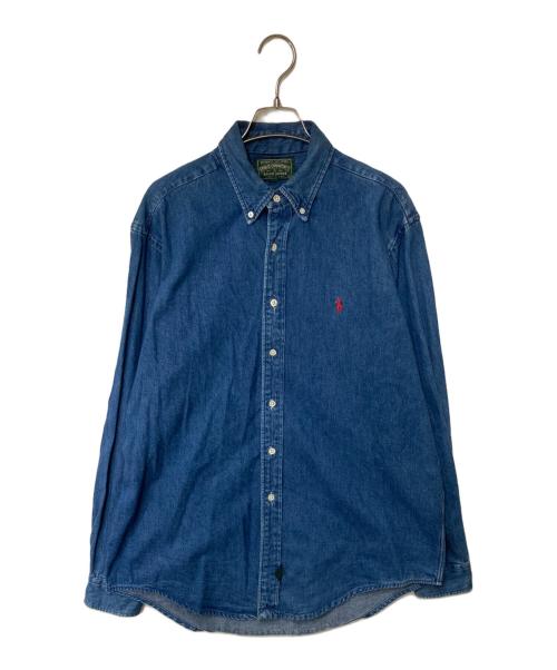 POLO COUNTRY（ポロカントリー）POLO COUNTRY (ポロカントリー) ポニー刺繍デニムボタンダウンシャツ インディゴ サイズ:Lの古着・服飾アイテム