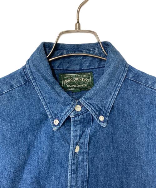 POLO COUNTRY（ポロカントリー）POLO COUNTRY (ポロカントリー) ポニー刺繍デニムボタンダウンシャツ インディゴ サイズ:Lの古着・服飾アイテム