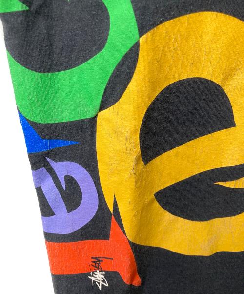 stussy（ステューシー）stussy (ステューシー) プリントTシャツ ブラック サイズ:MEDIUMの古着・服飾アイテム