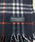 中古・古着 BURBERRY LONDON (バーバリーロンドン) カシミヤマフラー ネイビー：5000円