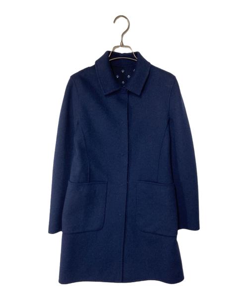 WEEKEND Max Mara（ウィークエンド マックスマーラ）Weekend Max Mara (ウィークエンド マックスマーラ) リバーシブルウールコート ネイビー サイズ:36の古着・服飾アイテム