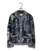 TAAKKターク）の古着「COLLARLESS JACKET」｜インディゴ