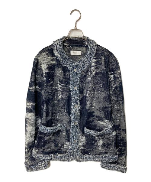 TAAKK（ターク）TAAKK (ターク) COLLARLESS JACKET インディゴ サイズ:3の古着・服飾アイテム