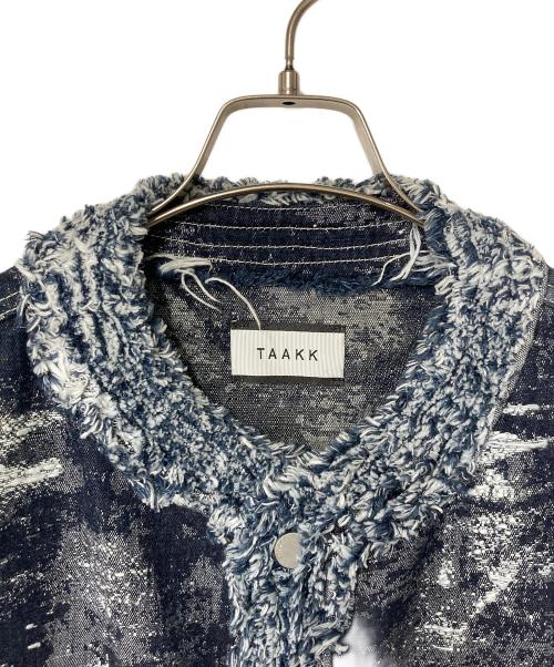 TAAKK（ターク）TAAKK (ターク) COLLARLESS JACKET インディゴ サイズ:3の古着・服飾アイテム