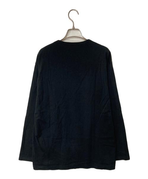 B Yohji Yamamoto（ビーヨウジヤマモト）B Yohji Yamamoto (ビーヨウジヤマモト) リボンデザイン ロングスリーブカットソー ブラック サイズ:2の古着・服飾アイテム