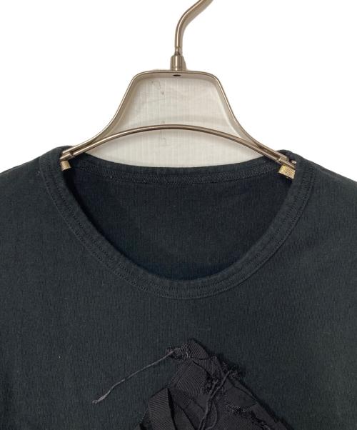 B Yohji Yamamoto（ビーヨウジヤマモト）B Yohji Yamamoto (ビーヨウジヤマモト) リボンデザイン ロングスリーブカットソー ブラック サイズ:2の古着・服飾アイテム