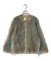 FUMIKA UCHIDA（フミカウチダ）の古着「Nylon Organdie Satin EMBROIDERED BLOUSON」｜グレー×ベージュ