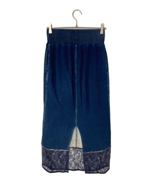Mame Kurogouchi（マメクロゴウチ）Mame Kurogouchi (マメクロゴウチ) Denim Jersey skirt ブルー サイズ:2の古着・服飾アイテム