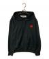 PLAY COMME des GARCONS（プレイコムデギャルソン）の古着「Pullover Hoodie With Red Emblem」｜ブラック