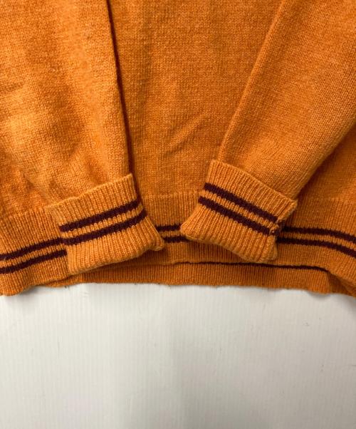 FRED PERRY（フレッドペリー）FRED PERRY (フレッドペリー) ロゴ刺繍ニット オレンジ サイズ:XSの古着・服飾アイテム