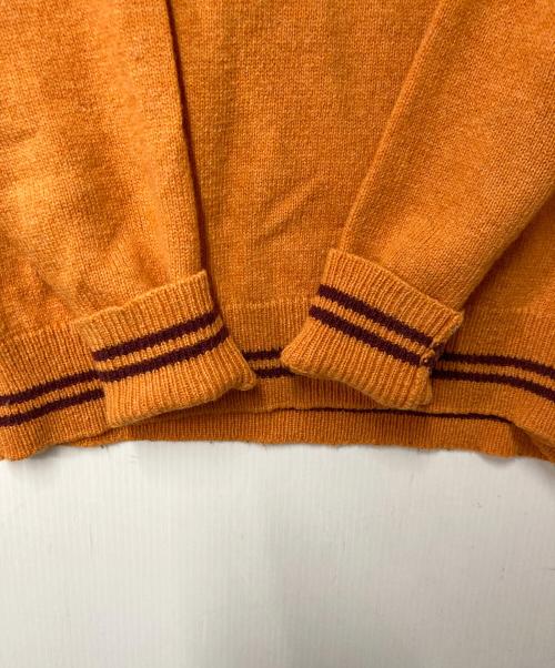 FRED PERRY（フレッドペリー）FRED PERRY (フレッドペリー) ロゴ刺繍ニット オレンジ サイズ:XSの古着・服飾アイテム