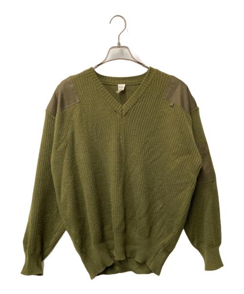 イタリア軍（イタリアグン）イタリア軍 (イタリアグン) 90's Vネックニット カーキ サイズ:Ⅼの古着・服飾アイテム