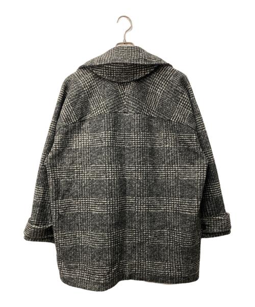 Spick and Span（スピック＆スパン）Spick and Span (スピック＆スパン) Wスライバーチェックハーフコート グレー×ブラック サイズ:34の古着・服飾アイテム