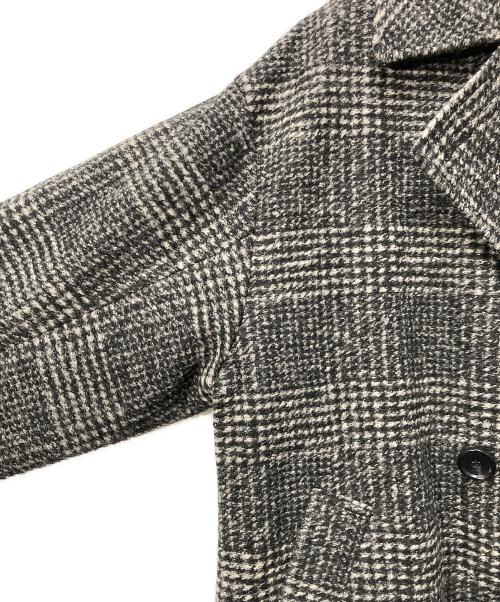 Spick and Span（スピック＆スパン）Spick and Span (スピック＆スパン) Wスライバーチェックハーフコート グレー×ブラック サイズ:34の古着・服飾アイテム
