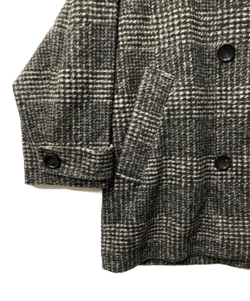 Spick and Span（スピック＆スパン）Spick and Span (スピック＆スパン) Wスライバーチェックハーフコート グレー×ブラック サイズ:34の古着・服飾アイテム
