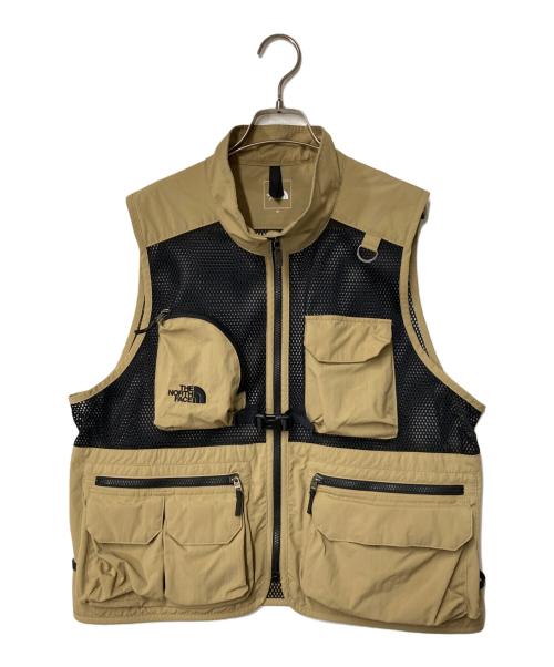 THE NORTH FACE（ザ ノース フェイス）THE NORTH FACE (ザ ノース フェイス) Utility Mesh Vest ベージュ×ブラック サイズ:Mの古着・服飾アイテム