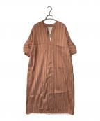 ticcaティッカ）の古着「ツイストスリーブワンピース」｜ピンク