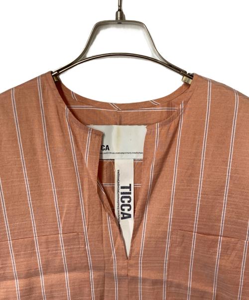 ticca（ティッカ）ticca (ティッカ) ツイストスリーブワンピース ピンク サイズ:Fの古着・服飾アイテム