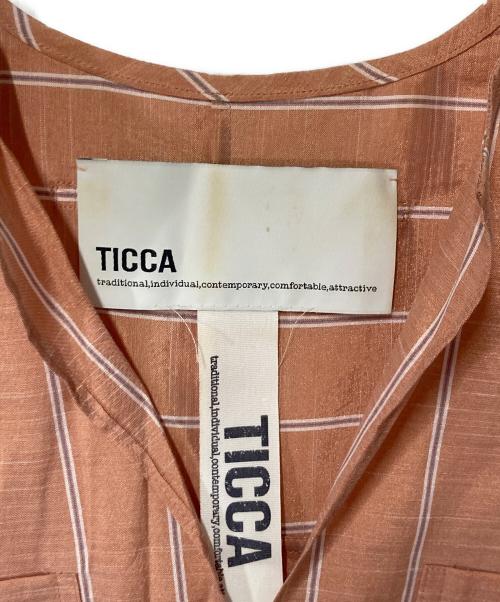 ticca（ティッカ）ticca (ティッカ) ツイストスリーブワンピース ピンク サイズ:Fの古着・服飾アイテム
