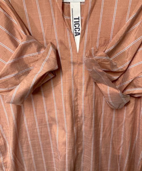 ticca（ティッカ）ticca (ティッカ) ツイストスリーブワンピース ピンク サイズ:Fの古着・服飾アイテム