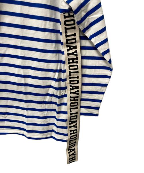 holiday（ホリデー）HOLIDAY (ホリデー) RUSSELL BORDER MINI DRESS ブルー×ホワイト サイズ:FREEの古着・服飾アイテム