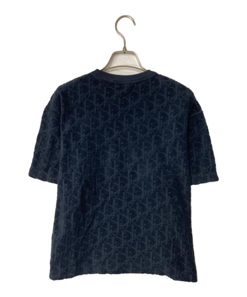 DIOR HOMME（ディオール オム）Dior Homme (ディオール オム) ディオールオブリークテリーコットンジャガードTシャツ ネイビー サイズ:XSの古着・服飾アイテム