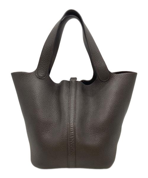 HERMES（エルメス）HERMES (エルメス) ピコタンMM ハンドバッグ ブラウンの古着・服飾アイテム
