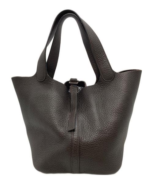 HERMES（エルメス）HERMES (エルメス) ピコタンMM ハンドバッグ ブラウンの古着・服飾アイテム