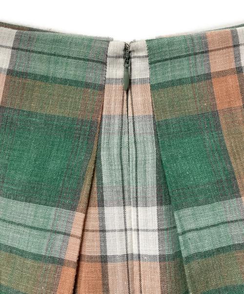 MACKINTOSH PHILOSOPHY（マッキントッシュ フィロソフィー）MACKINTOSH PHILOSOPHY (マッキントッシュ フィロソフィー) サマータータンチェックフレアスカート グリーン サイズ:38の古着・服飾アイテム