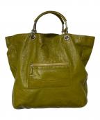 BALENCIAGAバレンシアガ）の古着「パテントレザートートバッグ」｜グリーン