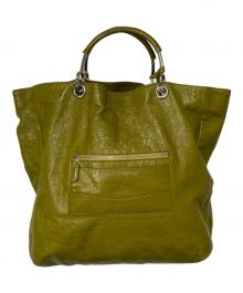 BALENCIAGA（バレンシアガ）の古着「パテントレザートートバッグ」｜グリーン