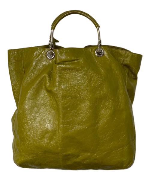 BALENCIAGA（バレンシアガ）BALENCIAGA (バレンシアガ) パテントレザートートバッグ グリーンの古着・服飾アイテム