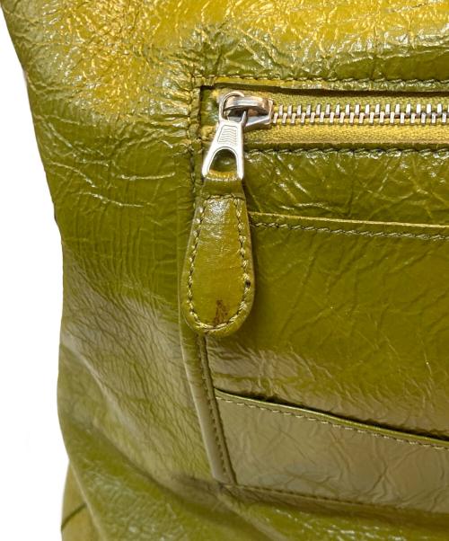 BALENCIAGA（バレンシアガ）BALENCIAGA (バレンシアガ) パテントレザートートバッグ グリーンの古着・服飾アイテム