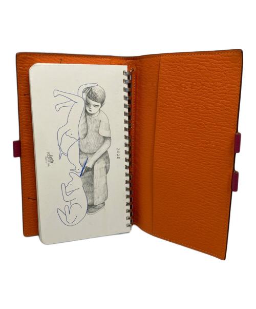 HERMES（エルメス）HERMES (エルメス) アジェンダVision  ピンク×オレンジの古着・服飾アイテム