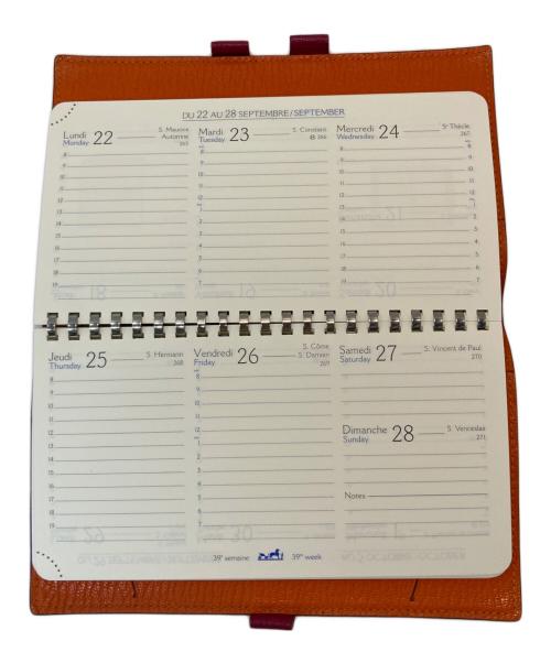 HERMES（エルメス）HERMES (エルメス) アジェンダVision  ピンク×オレンジの古着・服飾アイテム