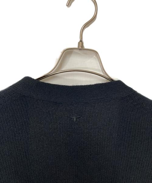 Christian Dior（クリスチャン ディオール）Christian Dior (クリスチャン ディオール) BEE刺繍 リボンデザインカシミヤニットカーディガン ブラック サイズ:36の古着・服飾アイテム