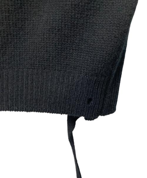 Christian Dior（クリスチャン ディオール）Christian Dior (クリスチャン ディオール) BEE刺繍 リボンデザインカシミヤニットカーディガン ブラック サイズ:36の古着・服飾アイテム