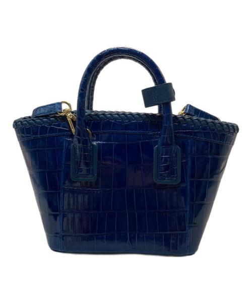 Pelley Lusso（ペレリールッソ）Pelley Lusso (ペレリールッソ) 2WAYバッグ ブルーの古着・服飾アイテム