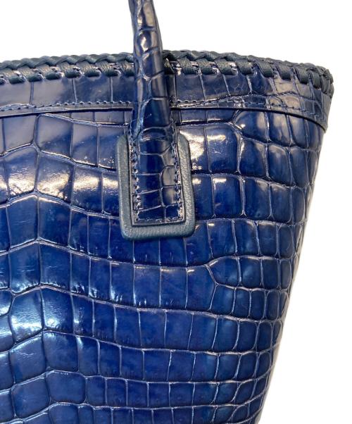 Pelley Lusso（ペレリールッソ）Pelley Lusso (ペレリールッソ) 2WAYバッグ ブルーの古着・服飾アイテム