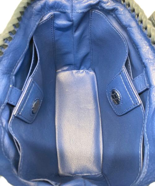Pelley Lusso（ペレリールッソ）Pelley Lusso (ペレリールッソ) 2WAYバッグ ブルーの古着・服飾アイテム