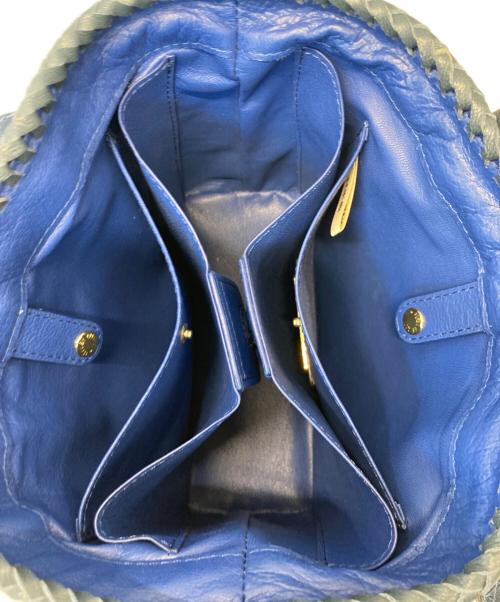 Pelley Lusso（ペレリールッソ）Pelley Lusso (ペレリールッソ) 2WAYバッグ ブルーの古着・服飾アイテム