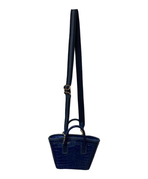 Pelley Lusso（ペレリールッソ）Pelley Lusso (ペレリールッソ) 2WAYバッグ ブルーの古着・服飾アイテム