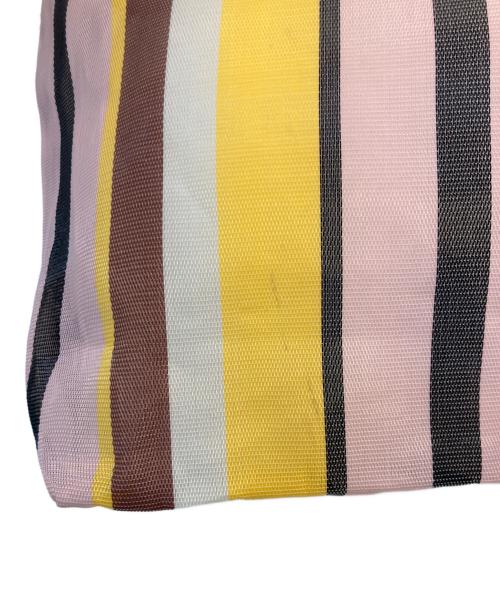 MARNI（マルニ）MARNI (マルニ) MARKET STRIPE BAG ピンク×ブラウンの古着・服飾アイテム